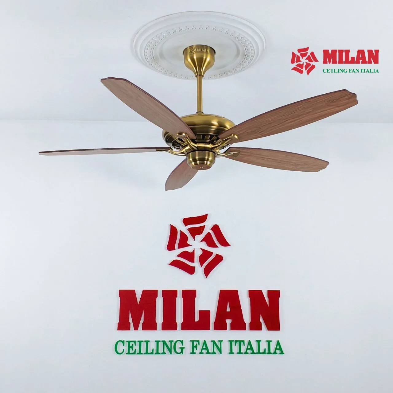 Quạt trần FY508 KĐ là mẫu quạt cánh gỗ cao cấp thuộc nhãn hiệu Milan.